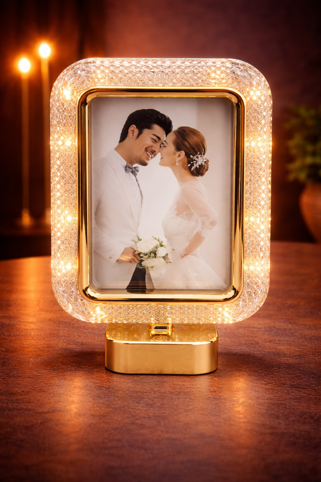 Crystal LED Photo Frame Lamp with Touch control