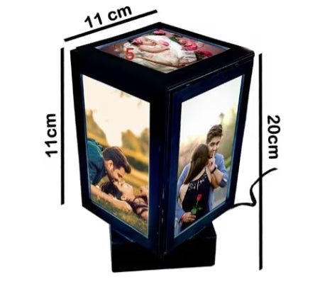 Rotating LED Photo Lamp – Personalized 3D Memory Light